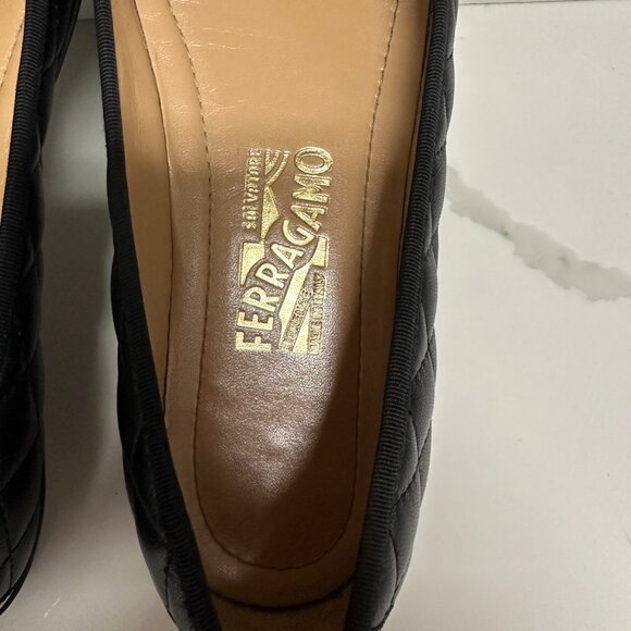 Salvatore Ferragamo Rufina Quilted Ballet Flats Black - Picture 3 of 16